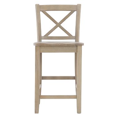 Linon Torino X Back Counter Stool