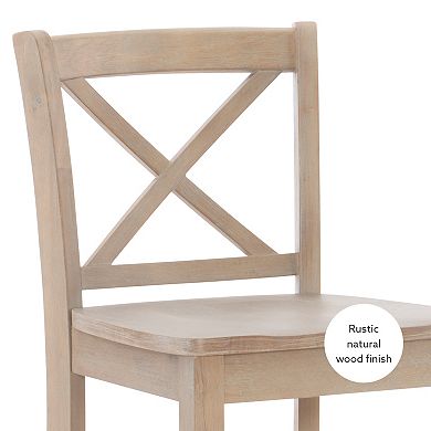 Linon Torino X Back Counter Stool