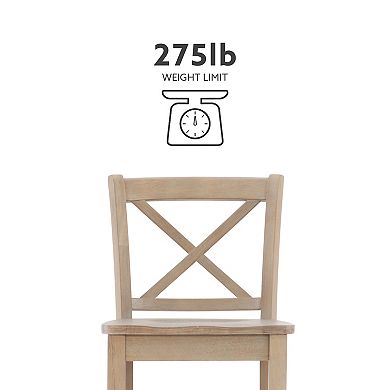 Linon Torino X Back Counter Stool
