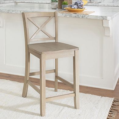 Linon Torino X Back Counter Stool