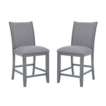 Linon Abbot Upholstered Counter Stool 2 pc Set