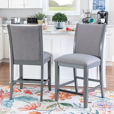 Linon Abbot Upholstered Counter Stool 2-pc. Set