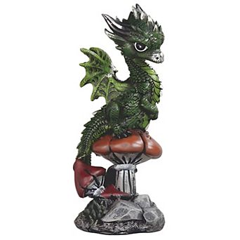 FC Design 5.5"H Green Dragon on Mushroom Figurine Decoration Home Room Decor