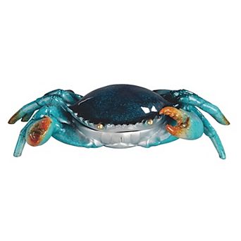 FC Design 9.75"W Blue Crab Trinket Box Decoration Home Room Decor