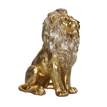 FC Design 8"H Golden Lion Sitting Figurine Decoration Home Room Decor