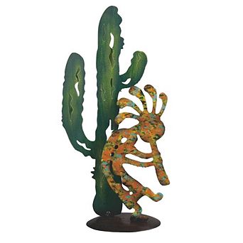 FC Design 11"H Kokopelli and Cactus Figurine Decoration Home Room Decor
