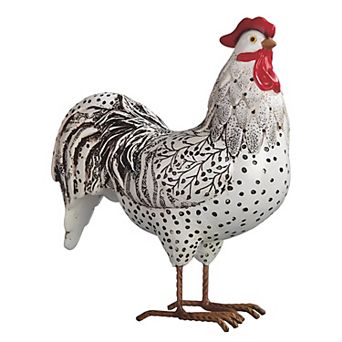 FC Design 10"H Silver Campine Rooster Figurine Decoration Home Room Decor