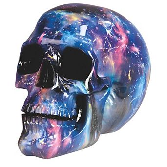 FC Design 7"W Blue Cosmic Print Skull Figurine Decoration Home Room Decor