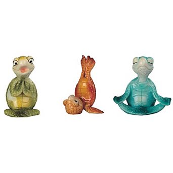 FC Design 3 pc Yoga Sea Turtle Figurine Set Decoration Home Room Decor