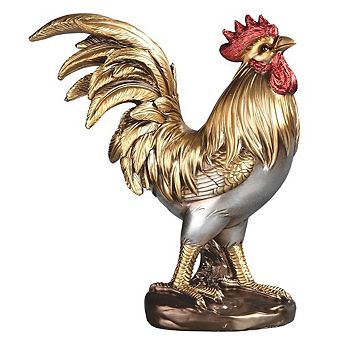 FC Design 7.5"H Color Gold/Silver Rooster Figurine Decoration Home Room Decor