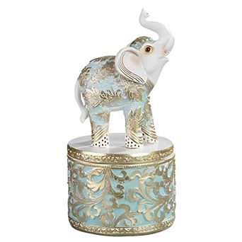 FC Design 7.25"H Thai Elephant Trinket Box in Baby Blue Decoration Home Room Decor
