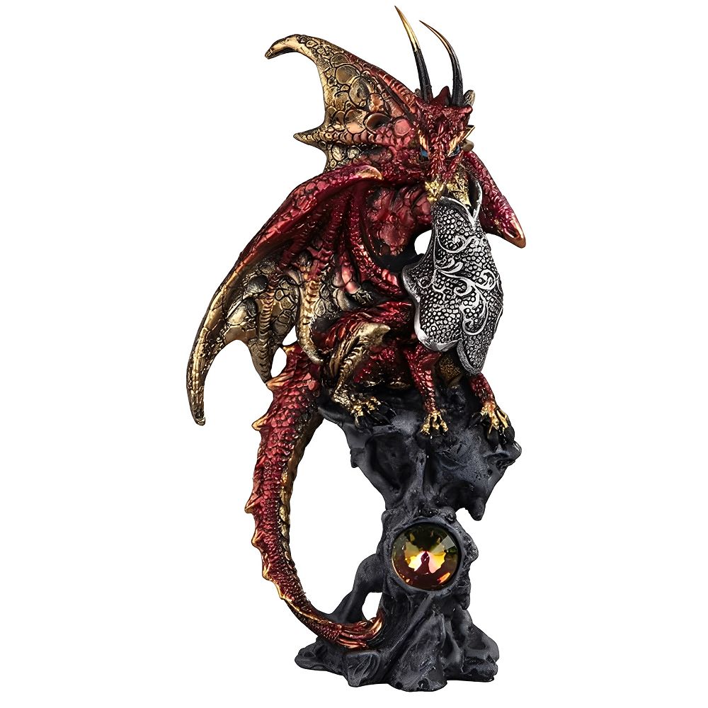 FC Design 6.25"H Red Dragon Guarding Pearl Figurine Decoration Home ...