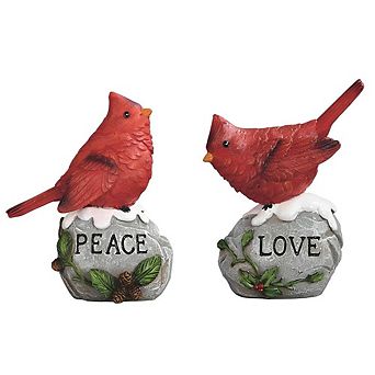 FC Design 2 pc Set 4.75"H Cardinal on Stone Figurine Decoration Home Room Decor