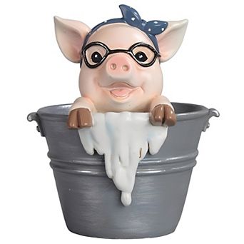 FC Design 6.75"H Pig with Glasses Figurine Decoration Home Room Decor