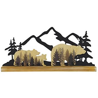 FC Design 16"W Bear Mountain Scene Table Top Decoration Home Room Decor