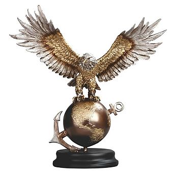 FC Design 13"H Eagle on Globe Figurine Decoration Home Room Decor