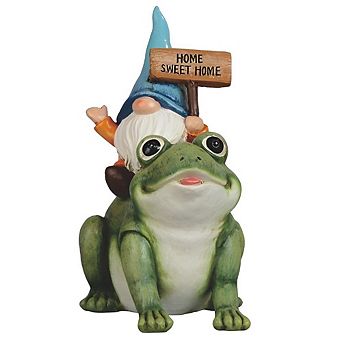 FC Design 7"H Gnome on Frog Figurine Decoration Home Room Decor