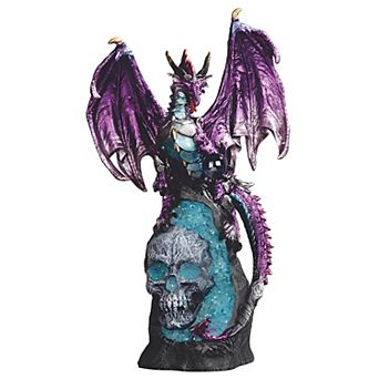 FC Design 11.75"H Dragon on Geode with Skull Figurine Decoration Home Room Decor