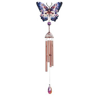 FC Design 23Long Butterfly-Flower Wind Chime Decoration Garden and Patio Decor