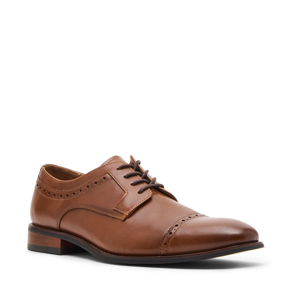 Madden MPOSTOR Men's Cap Toe Dress Shoes, Size: 10, Cognac