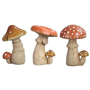FC Design 3 pc Set 4.25"H Mushroom Set Figurine Decoration Home Room Decor