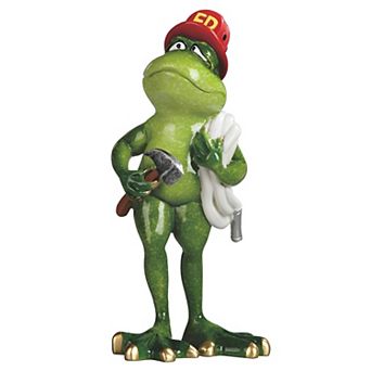 FC Design 7.75"H Frog Fireman Figurine Decoration Home Room Decor