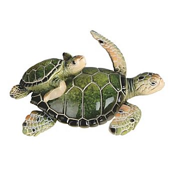 FC Design 5"W Green Sea Turtle with Cub Figurine Decoration Home Room Decor