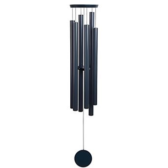 FC Design 55" Long Navy Blue Wood Top Wind Chime Decoration Garden and Patio Decor