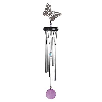 FC Design 20" Long Butterfly Wind Chime Decoration Garden and Patio Decor