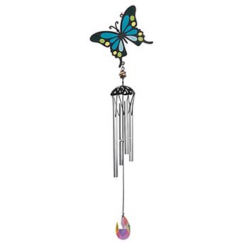FC Design 25" Long Butterfly Wind Chime Decoration Garden and Patio Decor