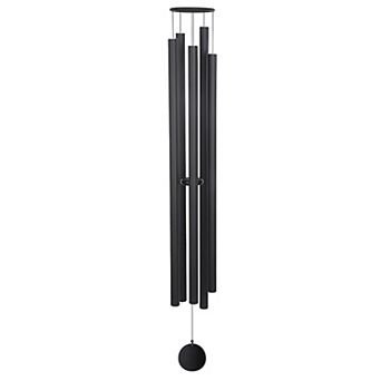 FC Design 72" Long Tuned Black Metal Wind Chime Decoration Garden and Patio Decor