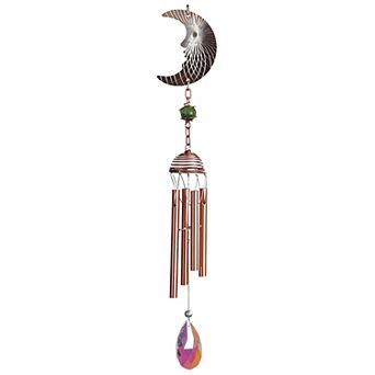 FC Design 17" Long Moon Wind Chime Decoration Garden and Patio Decor