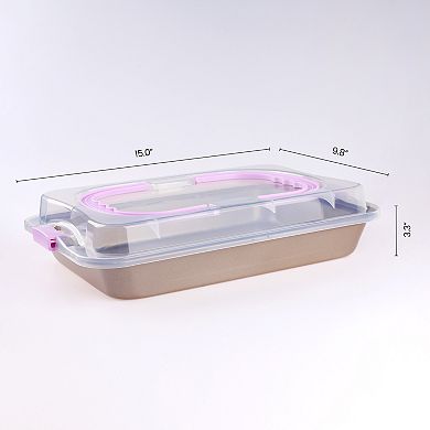 Baking Sheet Pan, Cookie Sheets, Warp Resistant Nonstick Cake Pan with Lids, Large Thick Sheet Pans