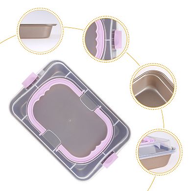 Baking Sheet Pan, Cookie Sheets, Warp Resistant Nonstick Cake Pan with Lids, Large Thick Sheet Pans