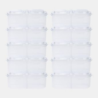 10 Pack Food Storage Containers with Lids, Plastic Meal Prep Food Container, Lunch Box for Microwave