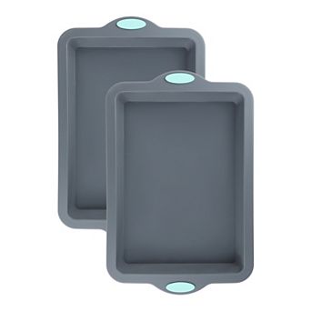 2 Pack Cake Pan Nonstick Silicone Baking Pan, Easy Release, Sheet Pans for Baking Cheesecakes, Pie