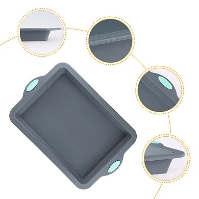 2 Pack Cake Pan Nonstick Silicone Baking Pan, Easy Release, Sheet Pans for Baking Cheesecakes, Pie