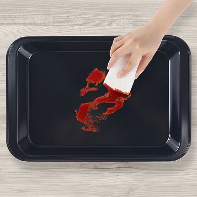 Nonstick, Carbon Steel Oven Safe Bakeware Set, Durable Baking Pans Set, Sheet Pans for Baking