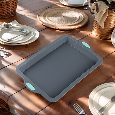 3 Pcs Cake Pan Nonstick Silicone Baking Pan, Heat Resistant Sheet Pans for Baking Cakes, Cheesecakes