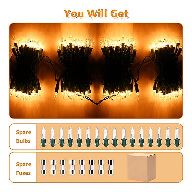 400 Counts 106Ft Christmas Lights, 4 Sets of 100 Mini Lights 26.5 Feet String Lights