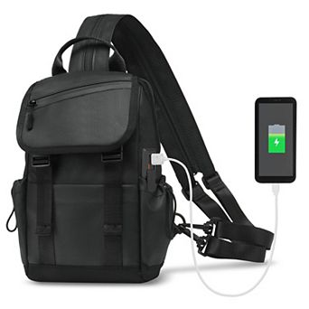 Anti Theft Mini Backpack, Convertible Sling Bag for 11 Inch Pads with USB Charge Port Casual Pack
