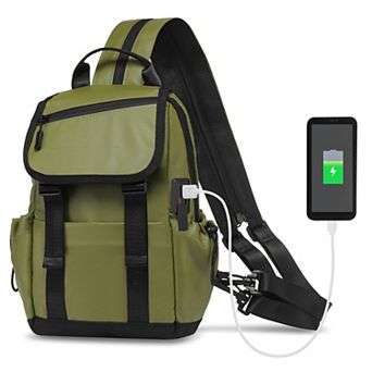 Anti Theft Mini Backpack, Convertible Sling Bag for 11 Inch Pads with USB Charge Port Casual Pack
