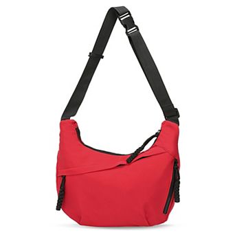 Arch Moon Crossbody Bag for Women, Nylon Curved Purse, Lightweight Dumpling Shoulder Bag Strap