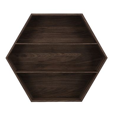 Belle Maison 18" x 21" Hexagon Wall Shelf