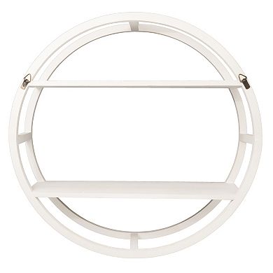 Belle Maison 24-Inch Round 2-Tier Wall Shelf