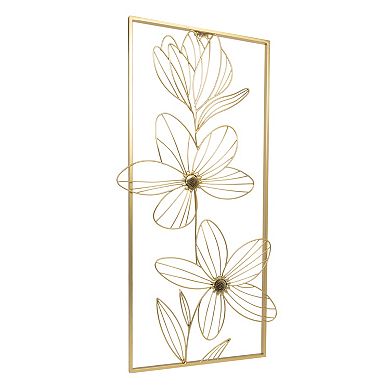 Belle Maison Floral Panel Iron Wall Decor