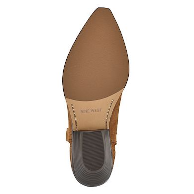 Nine West Abreve Women's Suede Cowboy Ankle Boots