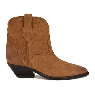 Nine West Abreve Women's Suede Cowboy Ankle Boots