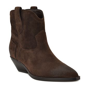 Nine West Abreve Women's Suede Cowboy Ankle Boots