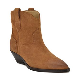 Nine West Abreve Women's Suede Cowboy Ankle Boots